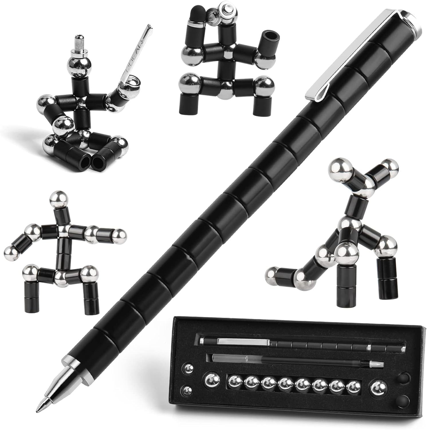 Magnetic pen wholesale decompression multi-functional creative new Amazon stationery black technology changeable cross-border magnet pen