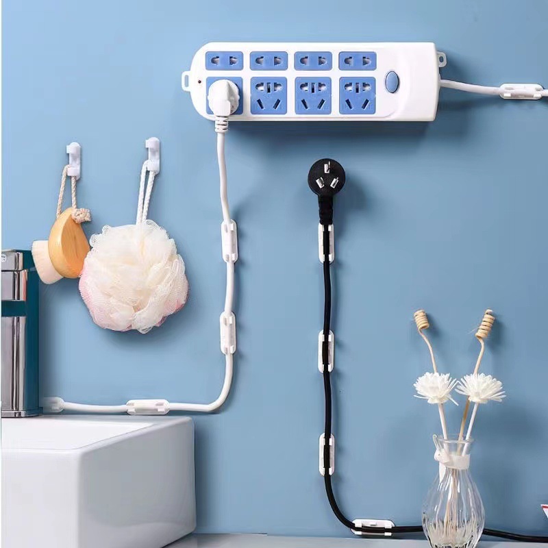 Plug-in Holder Plug-in Board Wall Socket Self-adhesive Wall Hanging Punch-free Socket Fixing Sticker