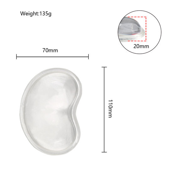 Crystal Wrist Mouse Pad Cute Heart-shaped Transparent Hand Support Comfortable Office Silicone Wrist Pad Customizable for Advertising