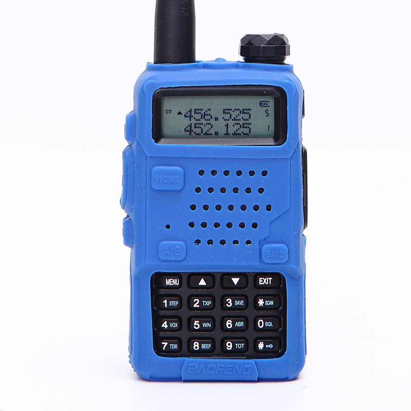 Baofeng walkie-talkie accessories UV5R walkie-talkie leather case plastic silicone protective case three-proof factory wholesale