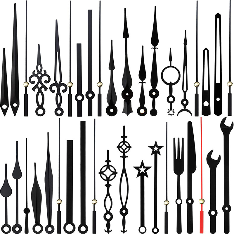 Cross-border spot 14 styles of metal clock pointer DIY clock movement repair accessories aluminum clock pointer