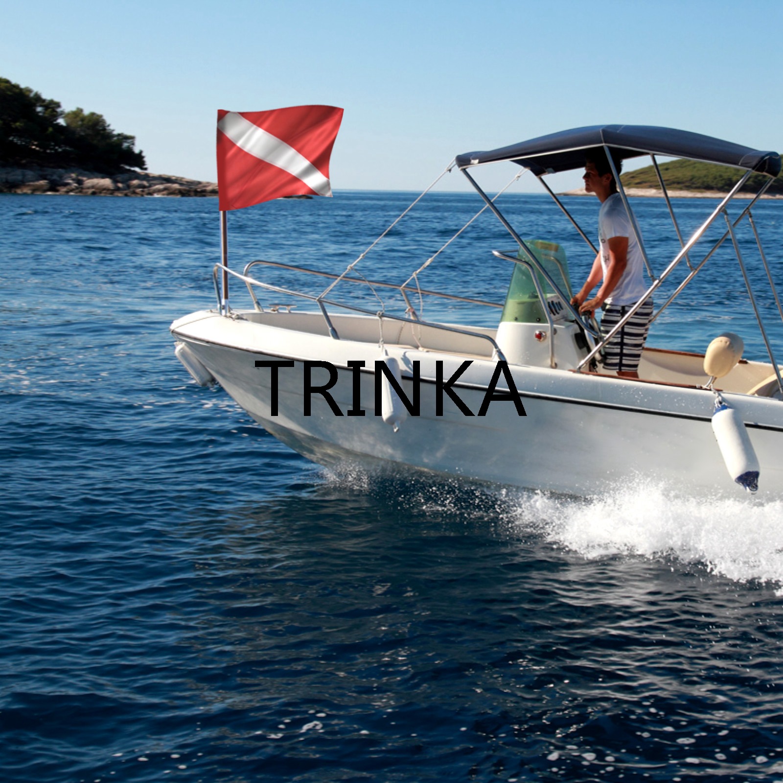 (Bracket) red and white floating Diving Flag International Diving activity logo supplies Scuba Diving Flag