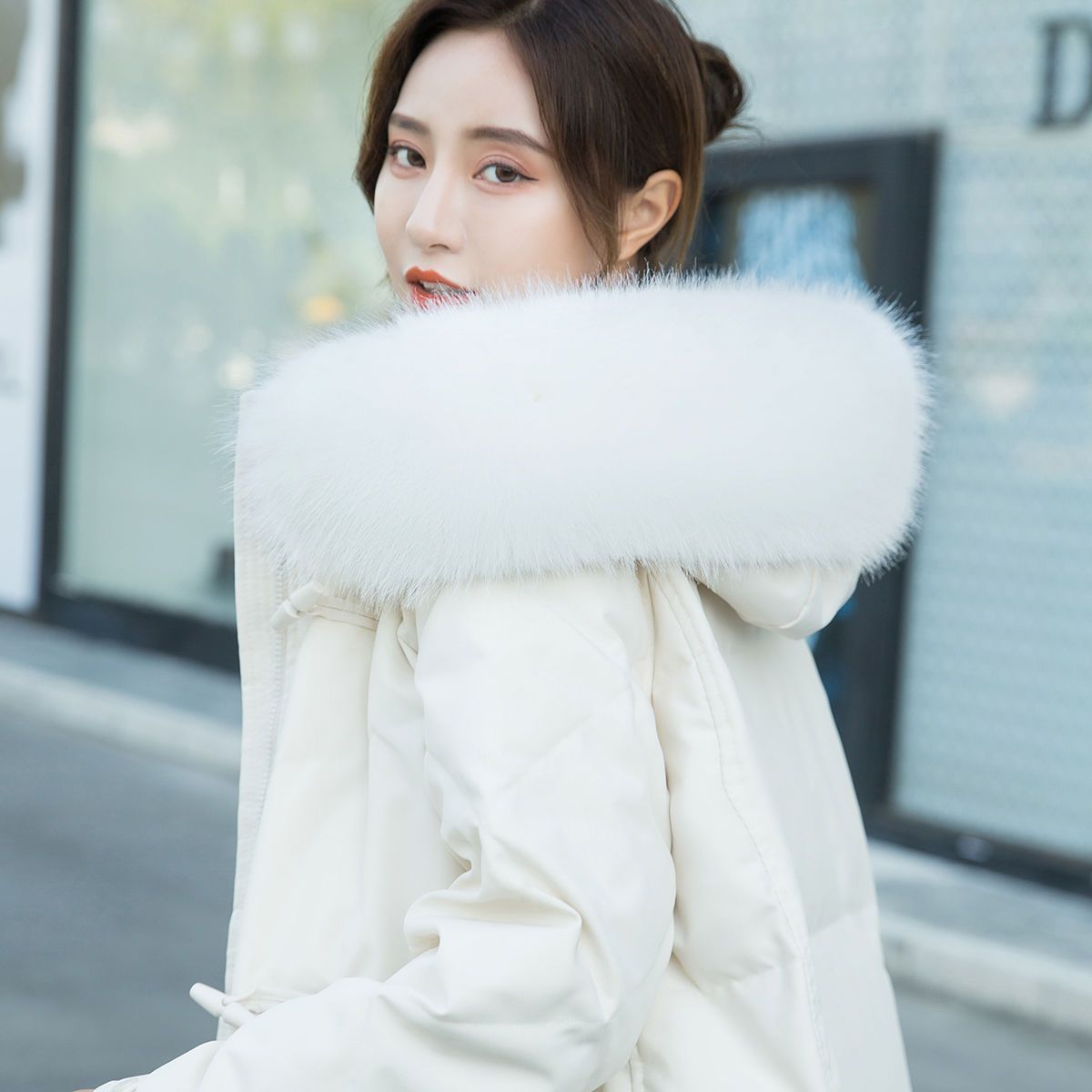Fox fur collar imitation fur collar artificial fur collar fake fur collar down jacket fur collar garment accessories simulation fur collar