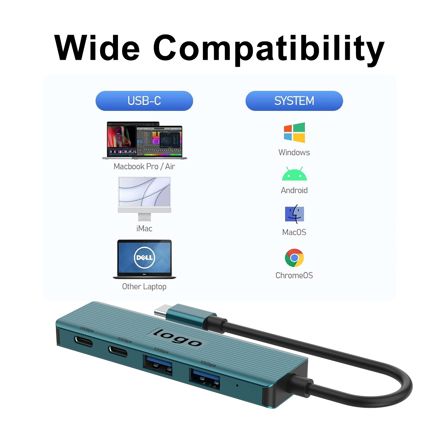 New 10Gbps hub typec expansion dock laptop extender USB3.2gen2 docking station