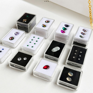 Jewelry storage box Jewelry necklace bracelet pendant text play jewelry sample display box glass PU leather buckle