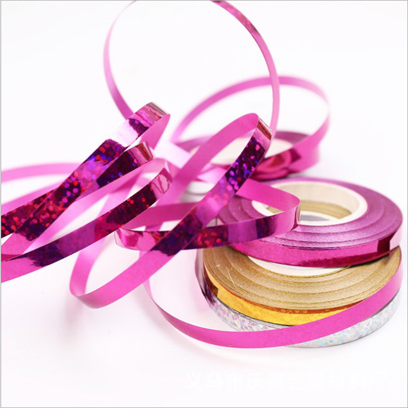 10 m Laser Balloon Ribbon Birthday Party Wedding Balloon Decoration Ribbon Sugar Box Gift Ribbon Wholesale