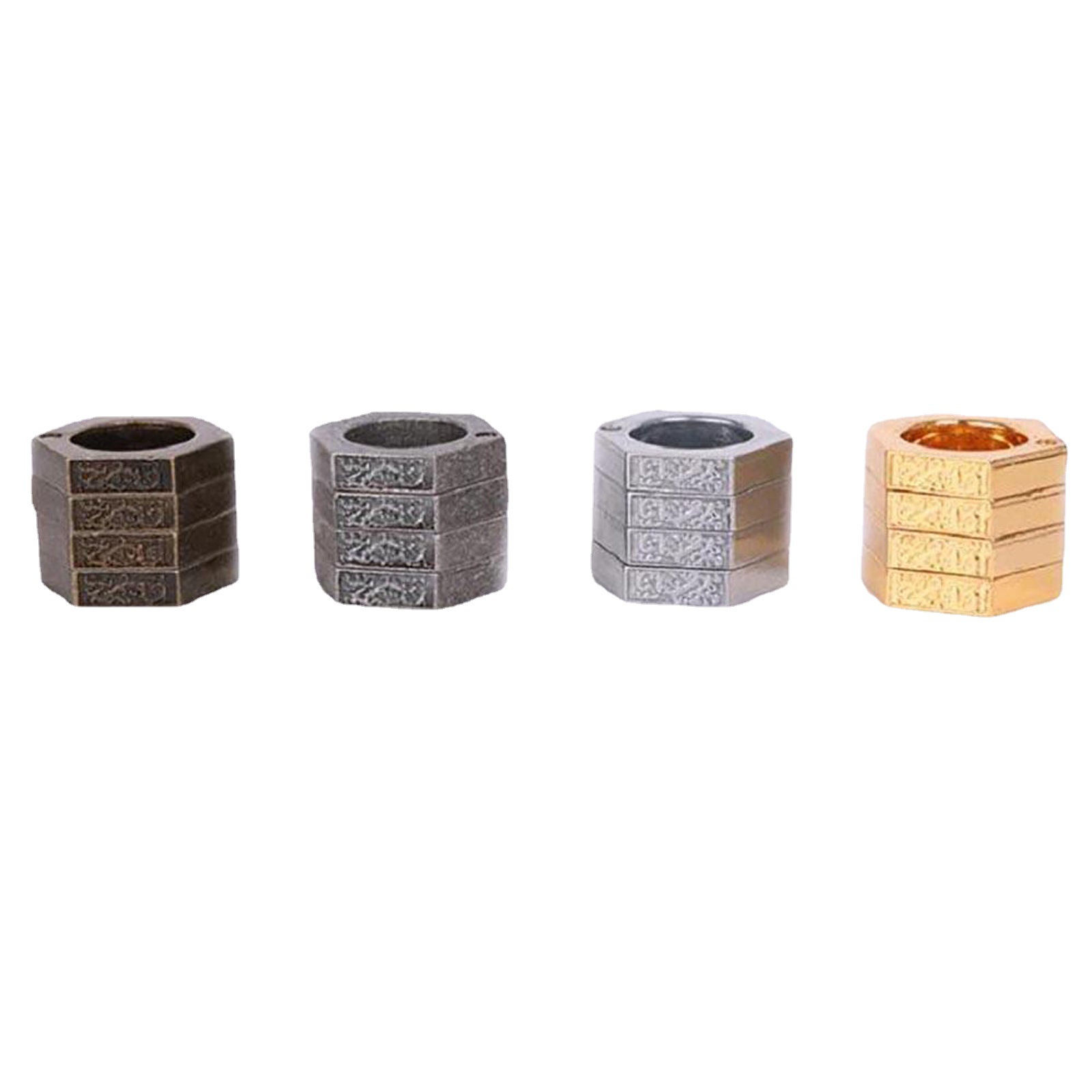 HARD SELF DEFENSE RING men's round wrench hexagon RING emergency window breaker SELF-DEFENSE RING