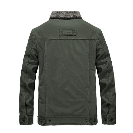 Cross-border cotton-padded jacket men's velvet jacket padded jacket European size loose winter clothing Amazon foreign trade cotton-padded jacket 3166
