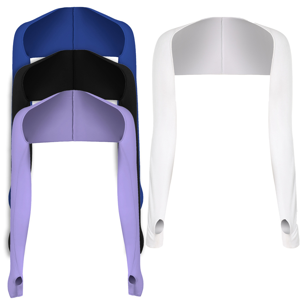 Summer outdoor riding shawl integrated sleeve golf sports sunscreen shawl multi-purpose sunshade ice silk sleeve
