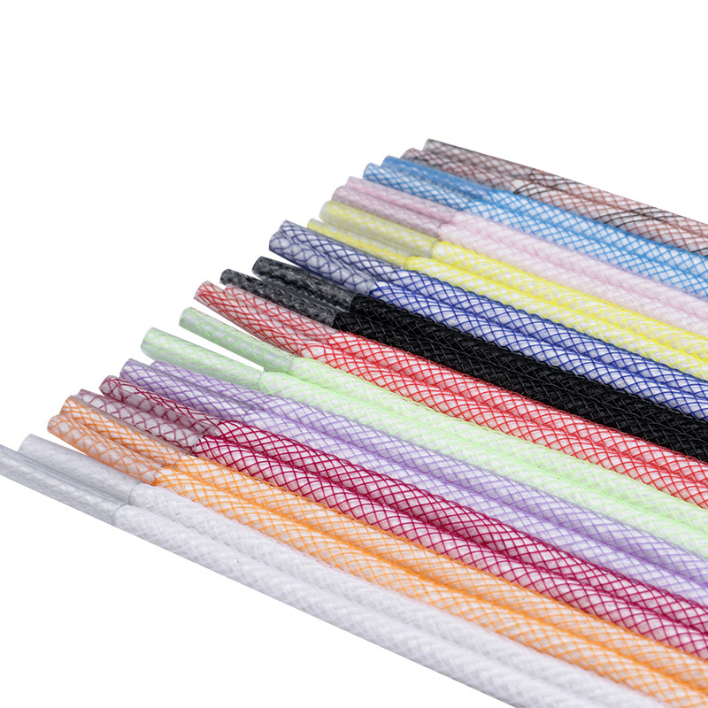Candy color mesh shoelaces new round multicolor color sports shoes Crystal shoelaces