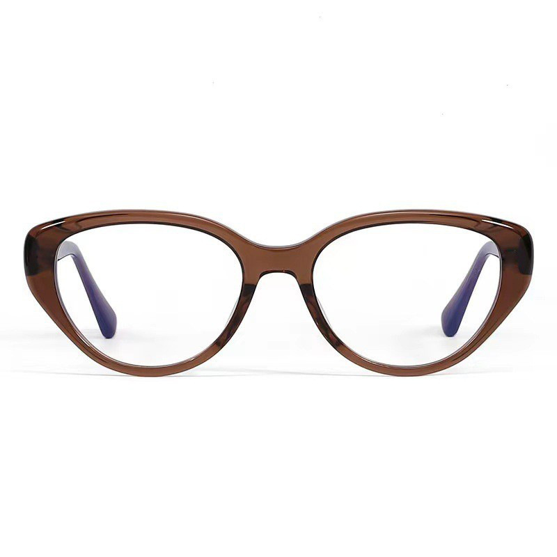 81059 new European and American myopia glasses women's black frame cat's eye flat mirror square round face slimming plain anti-blue light mirror