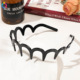 High quality big wave headband-glossy black