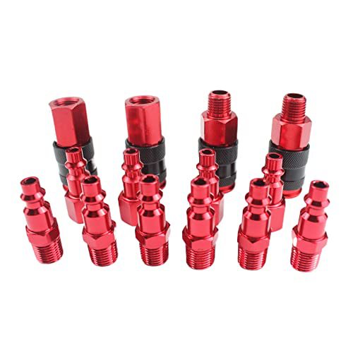 1/4NPT aluminum oxide American three-in-one quick connector 14-piece set