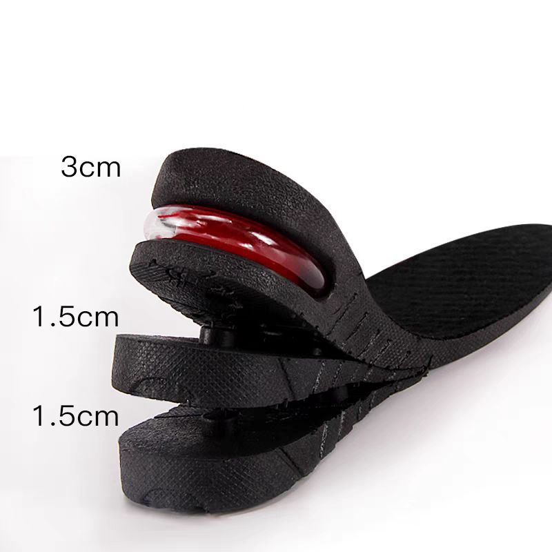 Removable Heightening Insoles Air Cushion Women Men's Invisible Inner Heightening Cushion Shock Absorption Students Half Cushion Sports Full Mat Martin