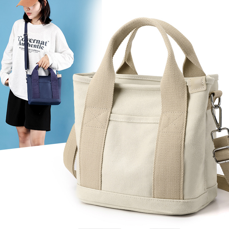 High-value New Japanese Canvas Bag Fashionable Simple Large Capacity Handbag for Daily Commuting Multi-use Lunch Bag for Women