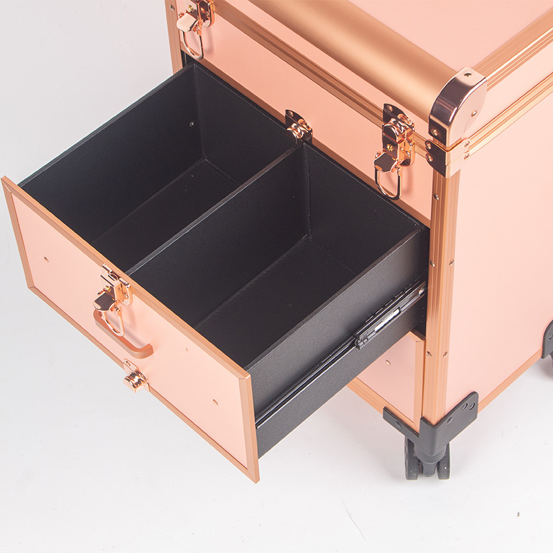 Multi-functional Pull Rod Makeup Case Multi-layer Large Capacity Tattoo Manicurist Toolbox Removable Universal Wheel Makeup Case