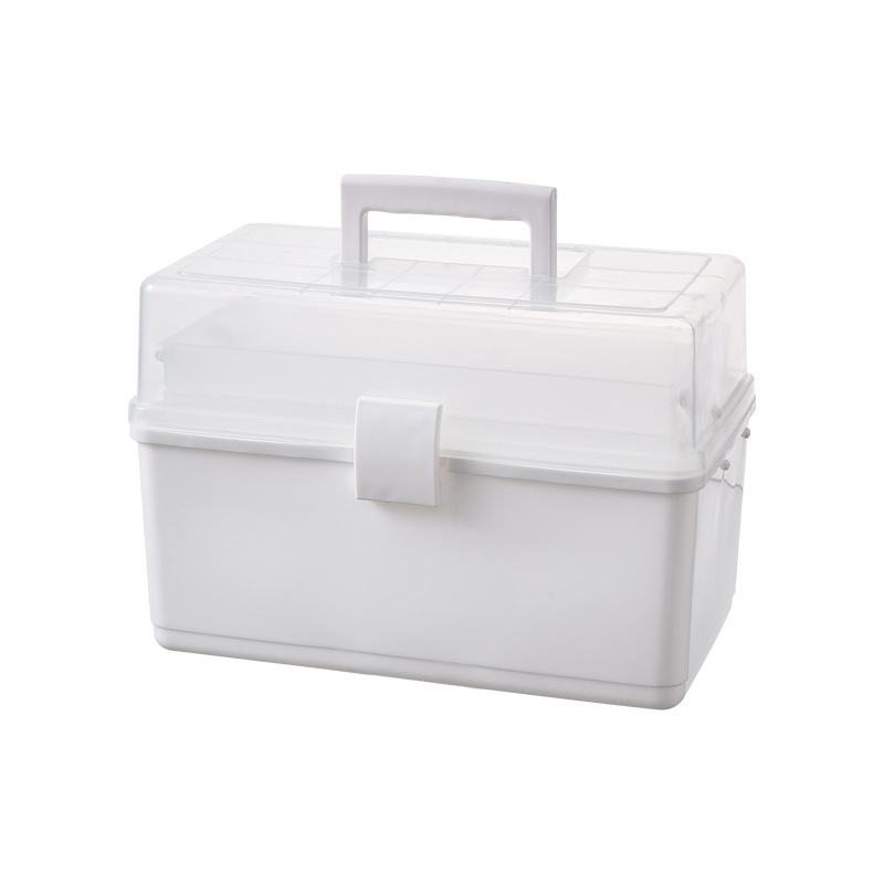 Medicine box household large capacity multi-layer medicine box with handle portable medicine storage plastic medicine box