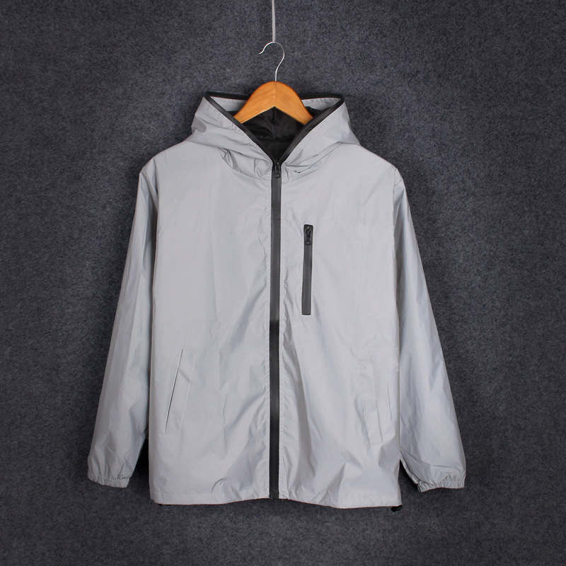 Foreign trade European code loose increase windbreaker tide men's and women's luminous clothing fluorescent clothing luminous clothing riding reflective clothing coat