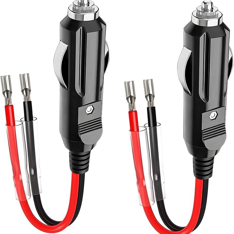Spot vehicle-mounted cigarette lighter bullet line 12V24V cigarette lighter bullet terminal line 16AWG 30CM
