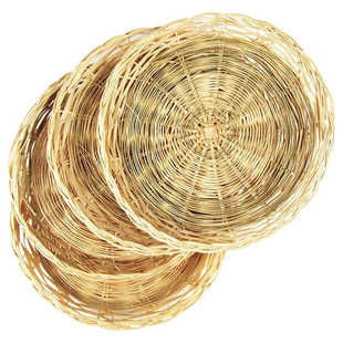 Bamboo storage basket restaurant insulated dish tray food storage basket supermarket fruit and vegetable packaging basket