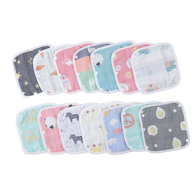 Six layers of pure cotton gauze back strap saliva towel for cart back towel back strap saliva towel gauze bite towel