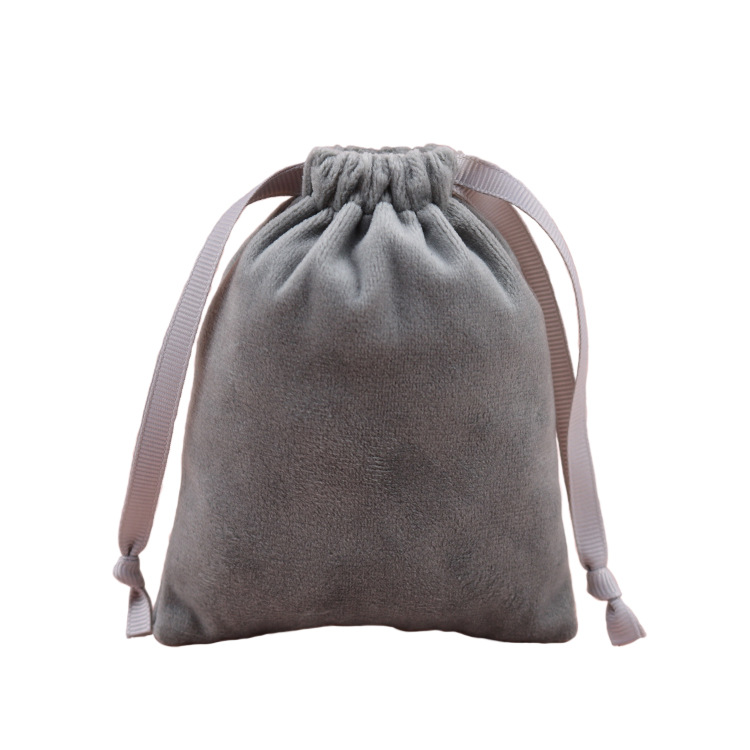 Factory wholesale flannel bag first jewelry packaging bag drawstring lisi velvet bag jewelry flip