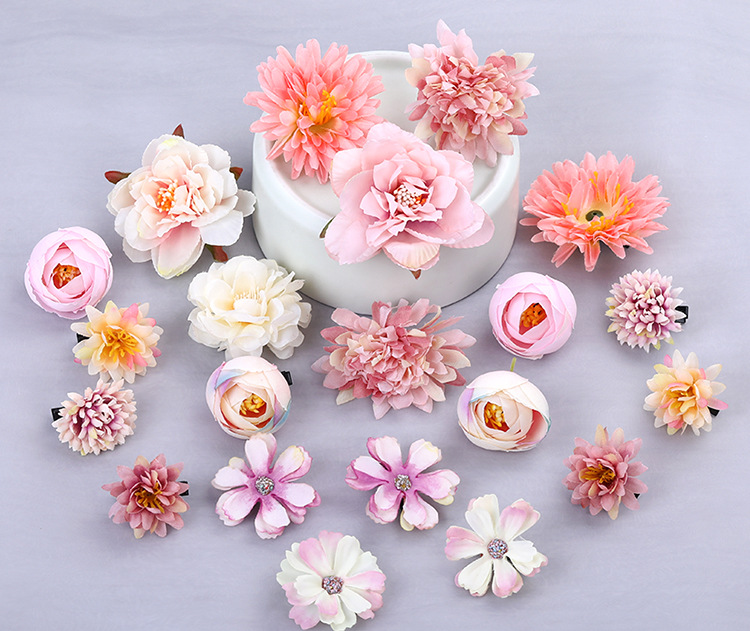 Accessori per capelli con fiori di seta Hanfu, forcina per capelli, set di copricapi con fiori, forcina per capelli con fiori, fermaglio laterale per testa antica, accessori Hanfu per bambini, per donne_voghion.com