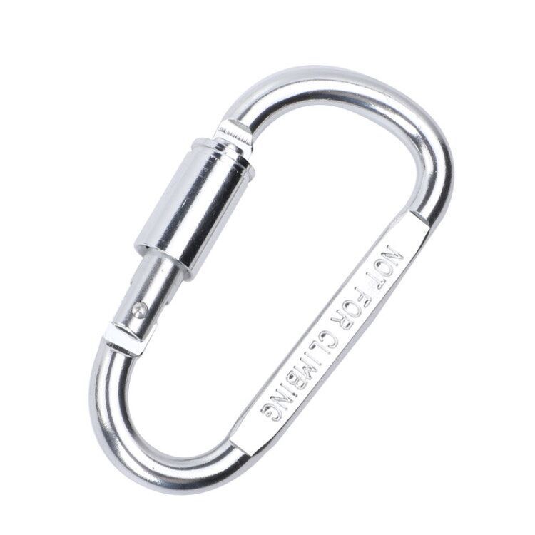 No. 8 d type outdoor carabiner aluminum alloy quick hook backpack hanging connection buckle large color keychain