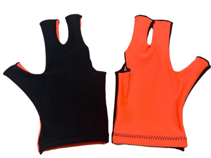 Billiards [three-finger gloves] three-finger two-color gloves table tennis gloves left hand average size men's and women's billiards supplies