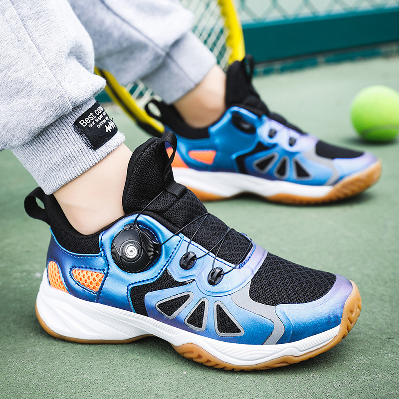Export Japan rotating button children's professional tennis shoes girls non-slip wear-resistant children's shoes mesh sneaker for boys