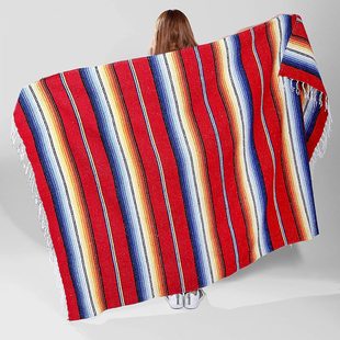 Mexican Blanket Mexican Tablecloth Beach Sofa Blanket Outdoor picnic Blanket Travel Blanket Sofa Blanket Woven Jacquard Blanket