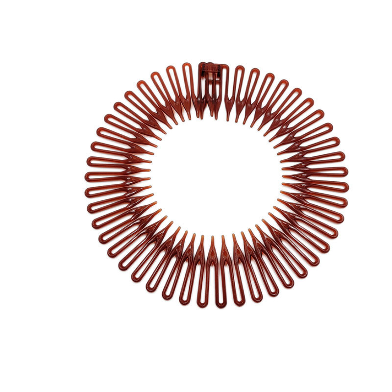 Factory wholesale fashion rice powder comb stretchable spring comb wig comb insert comb broken hair finishing hair curler clip