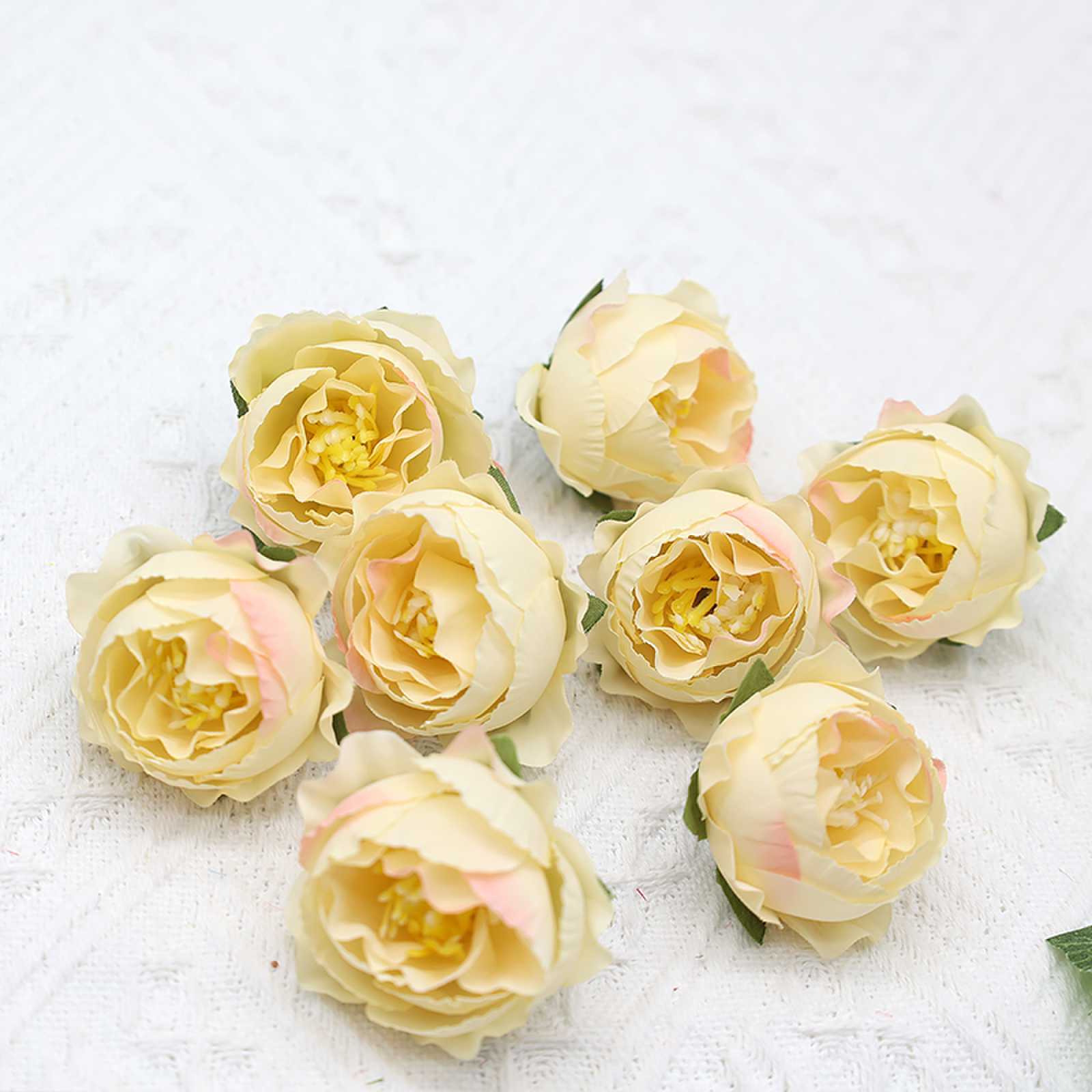 Simulation rose flower head handmade diy wreath material ins style retro tea floral wedding decoration fake flowers wholesale