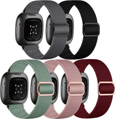 For Fitbit Sense/Sense2/Versa 3/4 elastic strap Versa2 with large buckle watch strap