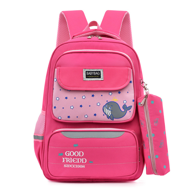 Korean Style Schoolbag for Primary School Boys and Girls 6-12 Years Old Backpack Lightweight Decompression 1-3-4-6 Grades