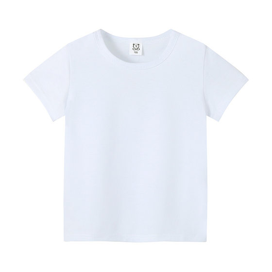Summer solid color children's short sleeve men's and women's children's clothing T-Shirt wholesale no pattern hand-painted advertising shirt manufacturers a generation of hair