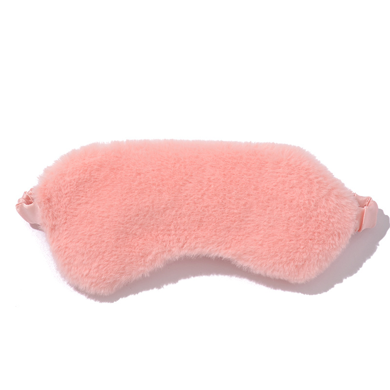 Yitang spot cute plush rabbit fur eye mask sleep special breathable eye mask ice bag hot compress cold compress factory