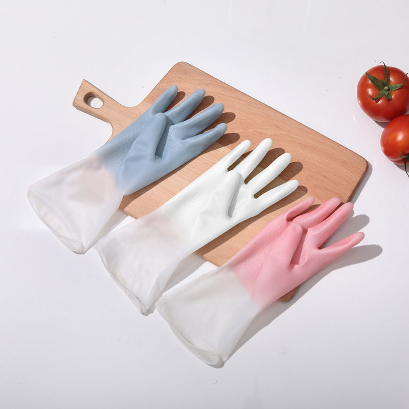 Nitrile Dishwashing Gloves Kitchen Bowl Durable Latex Washing Clothes Women's Waterproof Household Rubber Rubber Gloves
