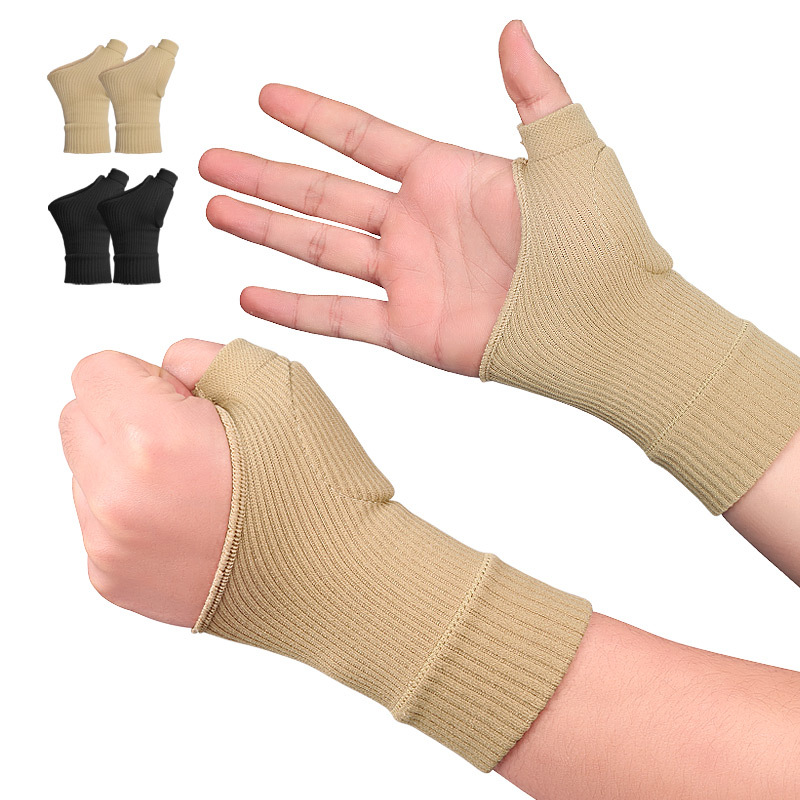 New Black Big Finger Compression Wrist Training Wrist Bracer Sports Breathable Computer Keyboard Hand Gloves