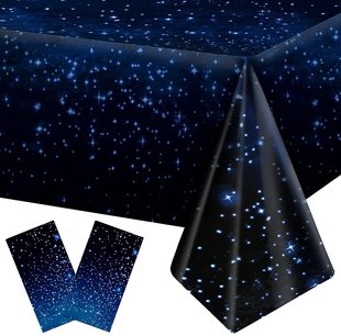 Birthday Party Space Tablecloth Amazon PEVA Waterproof Oil Proof Tablecloth Star Party Disposable Tablecloth