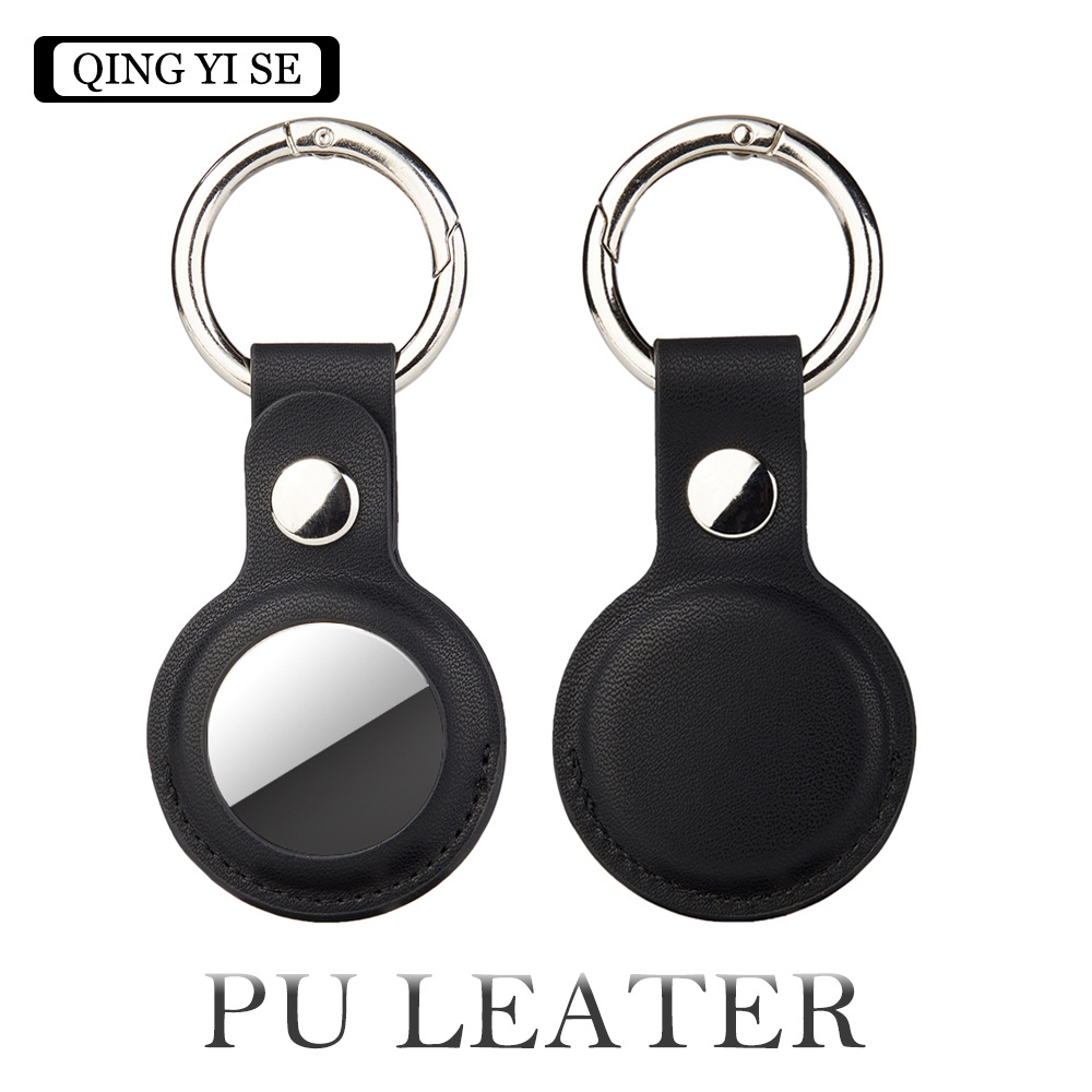 Factory direct for Apple AirTag Keychain Leather Case airtags Anti-lost Leather PU Protective Case