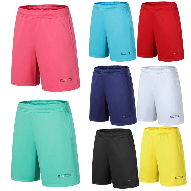 New Badminton Clothing Shorts Men's and Women's Sports Pants Universal Quick-drying Breathable Running Training Shorts Solid Color 92002