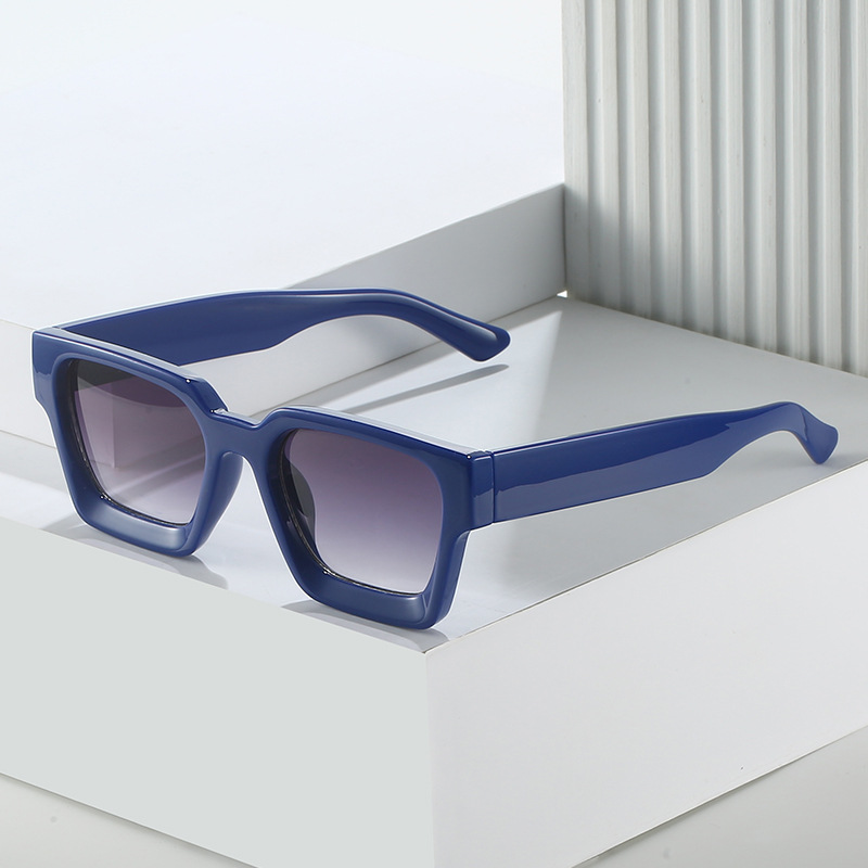 2023 Explosions Simple European and American Thick Frame Sunglasses Trend Box Foreign Trade Glasses Personalized Cross-border Large Frame Sunglasses