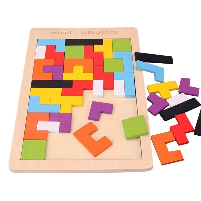 Children's Thickened Large Tetris Block Puzzle Baby Early Education and Intelligence Boys' and Girls' Assembled Toys