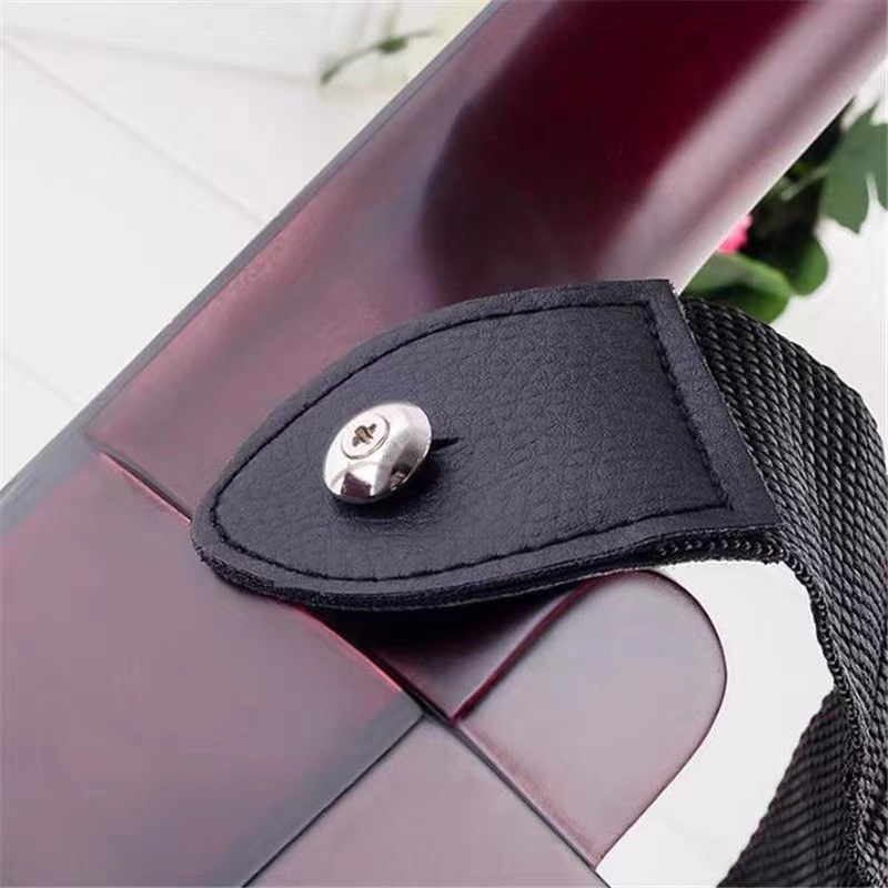 Factory Direct sale folk guitar strap universal strap wooden guitar shoulder strap plain black