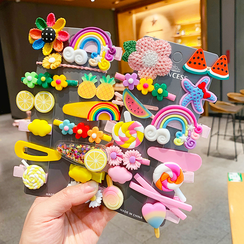 Amazon Children's hairpin popular girls' headdress cute hairpin baby bangs clip broken hairpin hair accessories