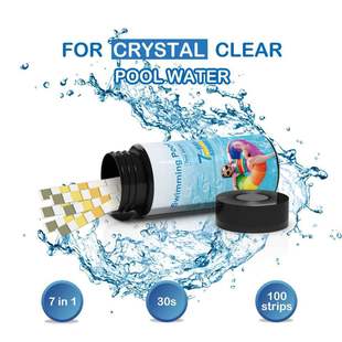 Swimming Pool Hot Spring SPA7 in 1 Cross-border E-commerce Amazon Selected Products English 100 Water Quality Test Paper
