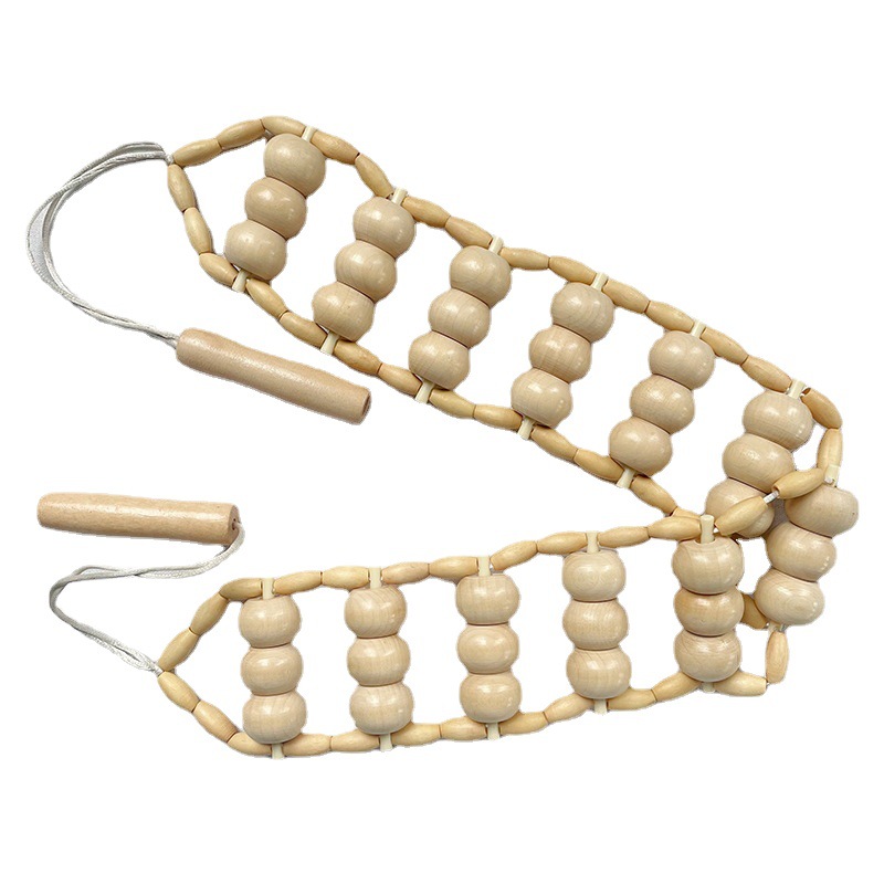 Amazon Pull Back Wooden Massager Simple Operation Manual Open Back Strip Massage Meridian Cervical Spine Artifact Roller