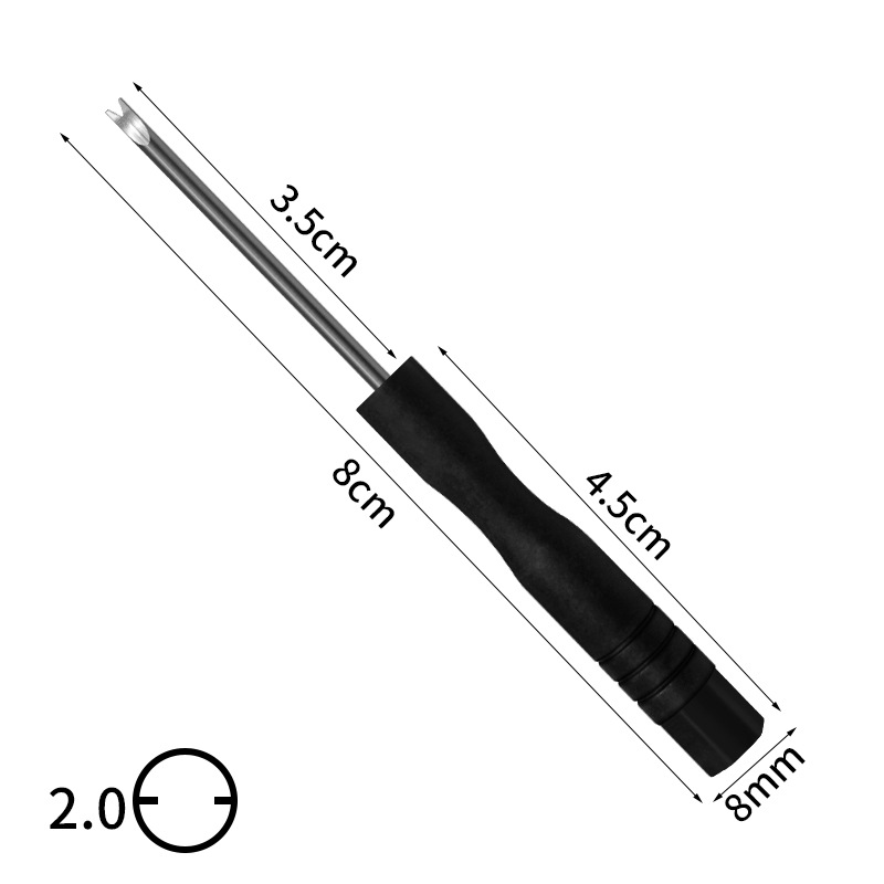 Black V type (total length: 8.5CM)