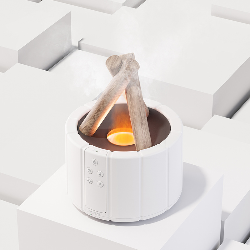 Cross-Border New Flame Aromatherapy Humidifier for Bedroom, Small Living Room Desktop Home Campfire Aromatherapy Humidifier